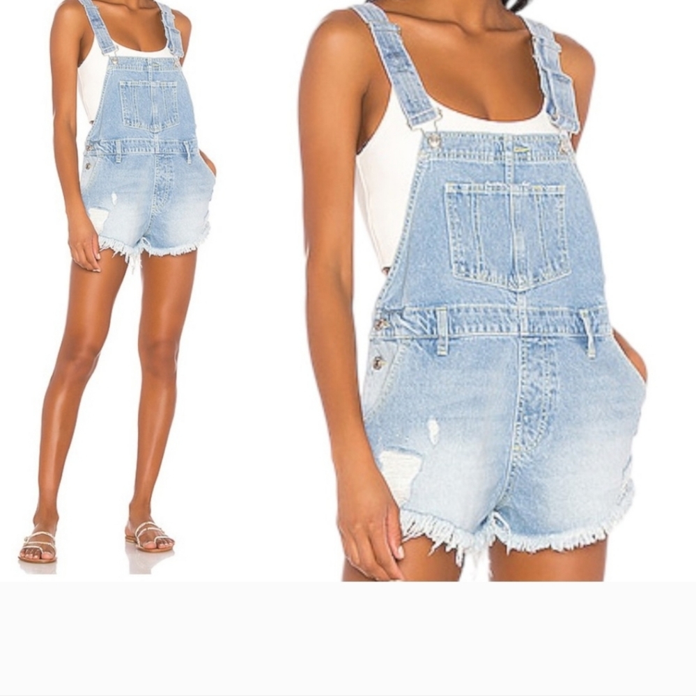 Free People MoonBeam June Jean Shorts Shortall in Indigo Blue Revolve 28